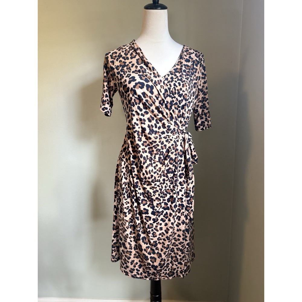 Motherhood Maternity Dress Leopard wrap Boho whimsi Y2K mob dainty resort